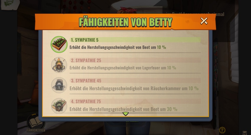 Days After Cheats Betty und ihre Fähigkeiten verwenden